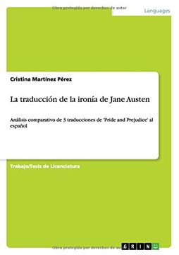 portada La Traducción de la Ironía de Jane Austen