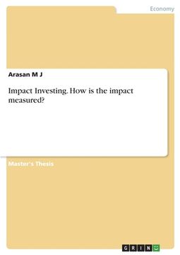 portada Impact Investing. How is the impact measured? (en Inglés)