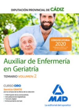 portada Auxiliares de Enfermería en Geriatría de la Diputación Provincial de Cádiz. Temario Volumen 2