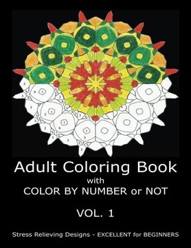 portada Adult Coloring Book with COLOR BY NUMBER or NOT