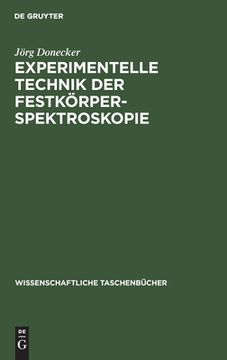 portada Experimentelle Technik der Festkörperspektroskopie (in German)