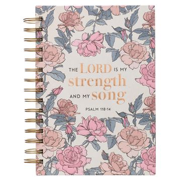 portada Large Wire Journal My Strength and My Song Psalm 118:14 (in English)