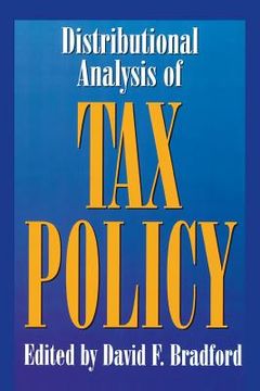 portada distributional analysis of tax policy (en Inglés)