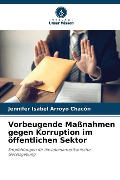 portada Vorbeugende Maßnahmen gegen Korruption im öffentlichen Sektor (in German)