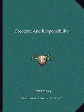 portada freedom and responsibility (en Inglés)