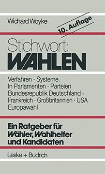 portada Stichwort: Wahlen: Wähler - Parteien - Wahlverfahren (German Edition)