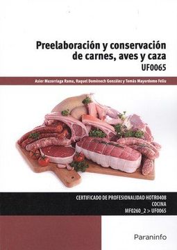 portada Preelaboración y conservación de carnes, aves y caza