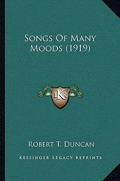 portada songs of many moods (1919) (en Inglés)