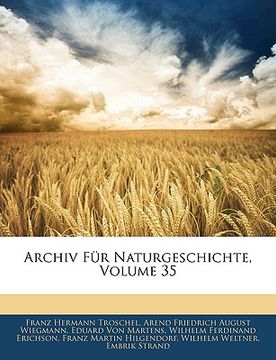 portada Archiv für Naturgeschichte, Erster Band (en Alemán)