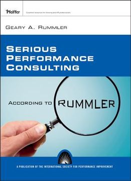 portada Serious Performance Consulting According to Rummler (in English)