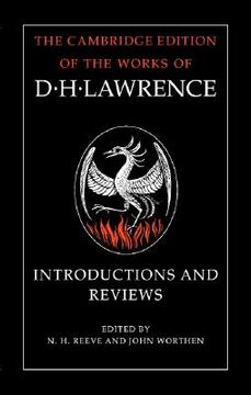 portada Introductions and Reviews Hardback (The Cambridge Edition of the Works of d. H. Lawrence) (en Inglés)