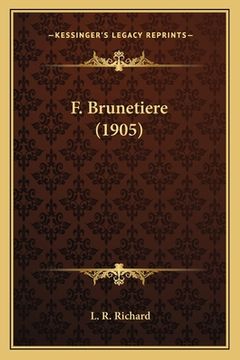 portada F. Brunetiere (1905) (in French)