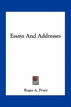 portada essays and addresses