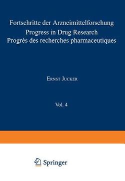 portada Fortschritte Der Arzneimittelforschung / Progress in Drug Research / Progrès Des Recherches Pharmaceutiques