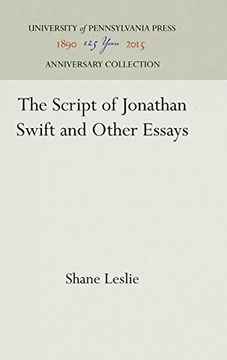 portada The Script of Jonathan Swift and Other Essays (Publications of the a. S. W. Rosenbach Fellowship in Bibliog) 