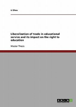 portada liberalization of trade in educational service and its impact on the right to education