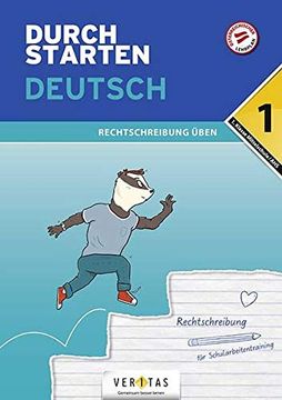 portada Durchstarten - Deutsch Mittelschule/Ahs: 1. Klasse - Rechtschreibung: Übungsbuch mit Lösungen (en Alemán)