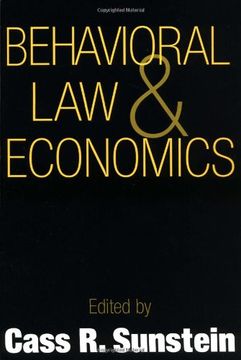 portada Behavioral law and Economics Paperback (Cambridge Series on Judgment and Decision Making) (in English)