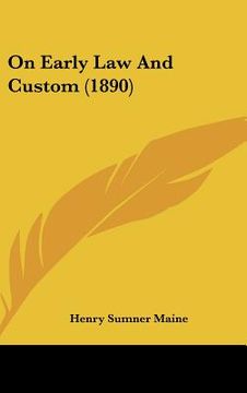 portada on early law and custom (1890) (in English)