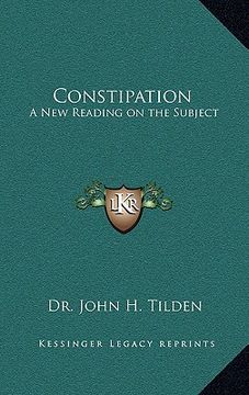 portada constipation: a new reading on the subject (en Inglés)