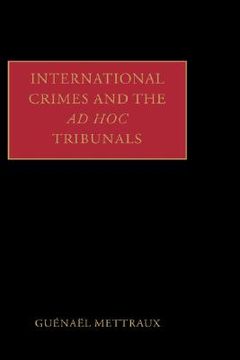 portada international crimes and the ad hoc tribunals (en Inglés)