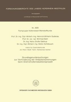 portada Grundlagenuntersuchungen Zur Verhinderung Der Anbackerscheinungen Beim Drehrohrofenreduktionsprozeß (en Alemán)