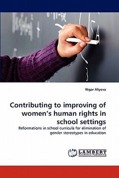 portada contributing to improving of women's human rights in school settings (en Inglés)