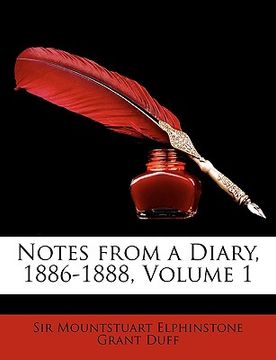 portada notes from a diary, 1886-1888, volume 1 (en Inglés)