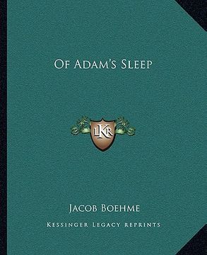 portada of adam's sleep (en Inglés)