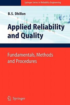 portada applied reliability and quality: fundamentals, methods and procedures (in English)