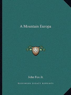 portada a mountain europa (en Inglés)