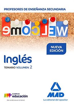 portada Profesores de Enseñanza Secundaria Inglés Temario Volumen 2 (in Spanish)