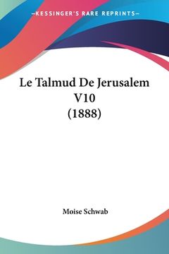 portada Le Talmud De Jerusalem V10 (1888) (in French)