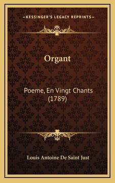 portada Organt: Poeme, En Vingt Chants (1789) (en Francés)