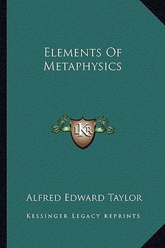 portada elements of metaphysics (in English)