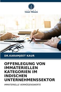 portada Offenlegung Von Immateriellen Kategorien Im Indischen Unternehmenssektor (en Alemán)