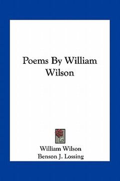 portada poems by william wilson (in English)