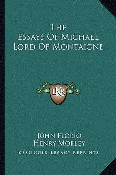 portada the essays of michael lord of montaigne