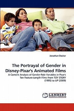 portada the portrayal of gender in disney-pixar's animated films (en Inglés)