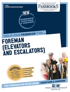portada Foreman (Elevators and Escalators) (C-1413): Passbooks Study Guide Volume 1413