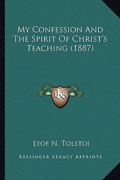 portada my confession and the spirit of christ's teaching (1887) (en Inglés)
