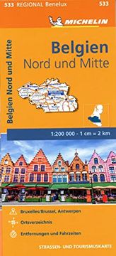 portada Michelin Belgien Nord und Mitte: Straßen- und Tourismuskarte 1: 200. 000 (Michelin Regionalkarten)