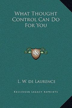 portada what thought control can do for you (en Inglés)