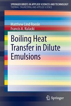 portada boiling heat transfer in dilute emulsions (en Inglés)