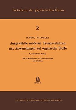 portada Ausgewählte Moderne Trennverfahren mit Anwendungen auf Organische Stoffe (in German)