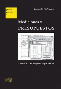 portada Mediciones y Presupuestos (Mue01): Y Otros a4 del Proyecto Según el cte (Manuales Universitarios de Edificación) 