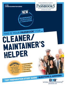 portada Cleaner-Maintainer's Helper (C-1195): Passbooks Study Guide Volume 1195 (en Inglés)