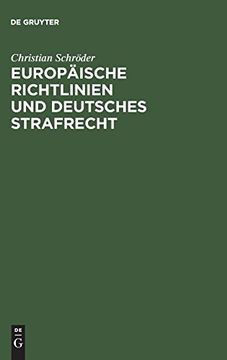 portada Europäische Richtlinien und Deutsches Strafrecht 