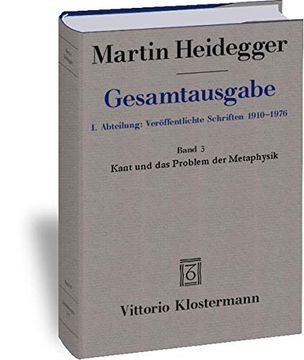 portada Martin Heidegger, Kant Und Das Problem Der Metaphysik (en Alemán)