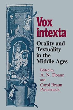 portada Vox Intexta: Orality and Textuality in the Middle Ages (en Inglés)